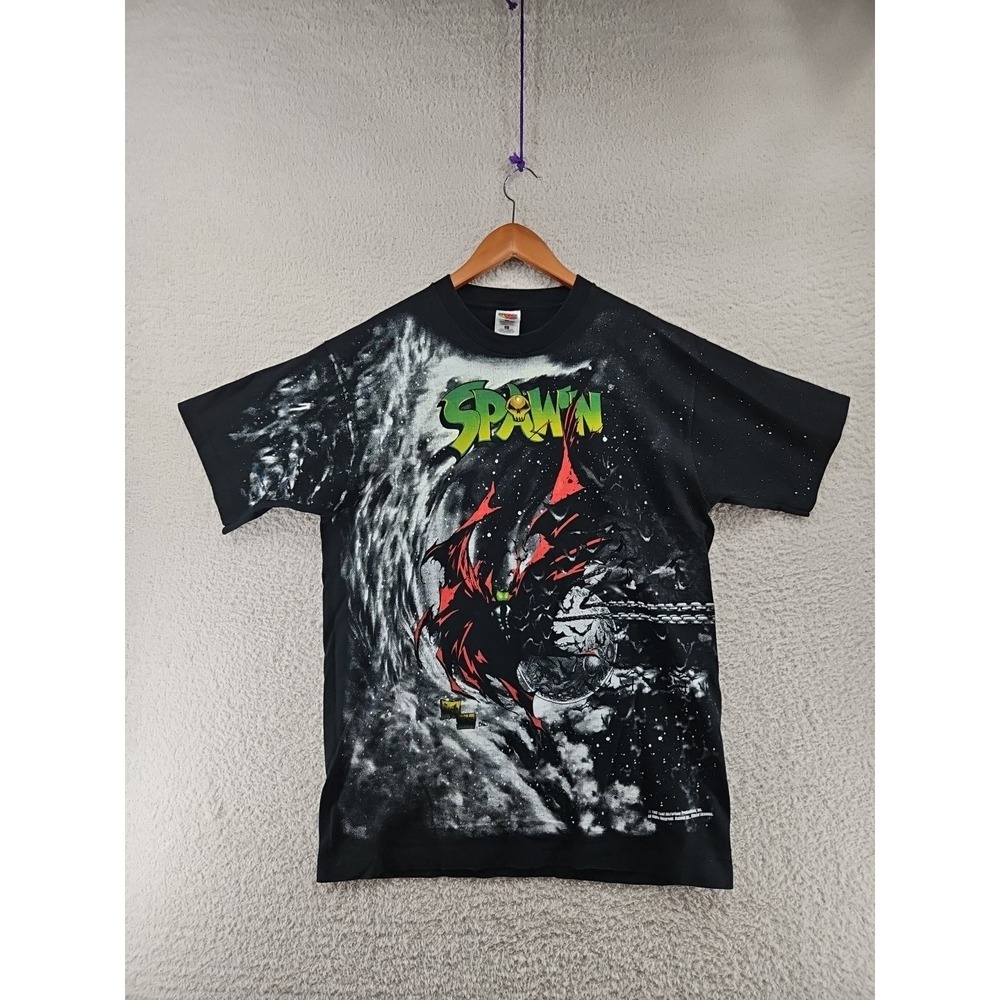 Vintage Rare 1997 Spawn All Over Print T-Shirt Sz L Todd McFarlane Movie Comics